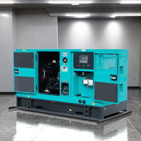 Générateur diesel super silencieux 50KW/62.5KVA 50Hz à 4 cylindres refroidi par eau avec ATS, triphasé quatre fils, châssis ouvert, efficacité 95%