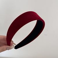Serre-tête unisexe en velours noir à bord large, nouveau style, accessoire de mode, pour un volume et un style élégants sur le dessus de la tête