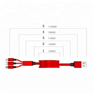 OEM Universale Cavo Dati Cavo Piatto 3 in 1 di Ricarica Veloce stretch cavo USB per Il <span class=keywords><strong>Iphone</strong></span>/Tipo C/Micro - Product Image 3