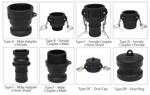 ข้อต่อสายยางแบบ Camlock PP ข้อต่อสายยาง PP Cam Lock ประเภท A B C D <span class=keywords><strong>E</strong></span> F DC DP ขนาด 1", 1.5", <span class=keywords><strong>2</strong></span>", <span class=keywords><strong>2</strong></span>.5", 3", 4", 6", 8" - Product Image 2