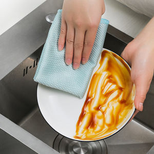 أكواب ملمع الشاي والنبيذ مصنوعة من الفولاذ المقاوم للصدأ تعمل بنظام تلميع النافذة والزجاج تعمل بتنظيف عالي الكفاءة مصنوعة من الألياف الدقيقة والقماش غير المكونة من قماش على شكل سمكة خالية من الكتان TM5 TM6 - Product Image 3