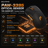 F800 Mouse Gaming Nirkabel Tri Mode Sensor PAW 3395 26000 DPI, Kabel Nirkabel dengan Polling Rate Tinggi, Ultra Ringan Berkabel untuk PC Gamer