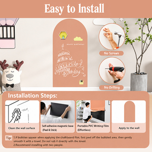 <span class=keywords><strong>Adesivi</strong></span> Murali Magnetici Rimovibili e Riutilizzabili a Forma di Arco, Personalizzabili <span class=keywords><strong>per</strong></span> Camerette e Decorazioni Domestiche - Product Image 6