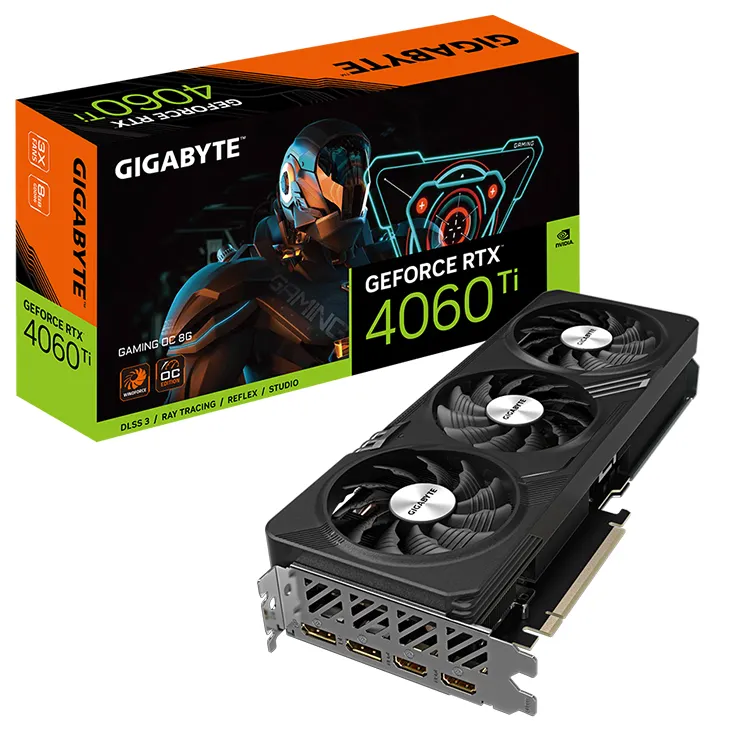 GIGABYTE NVIDIA GeForce RTX 4060 Ti GAMING OC 8G Graphics Card With 8GB GDDR6 128 bit Memory Support AMD Ryzen 5 7600 7600X