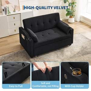 Sofá <span class=keywords><strong>Cama</strong></span>, Futón, Sofás <span class=keywords><strong>Cama</strong></span> con <span class=keywords><strong>Cama</strong></span> Extraíble, Sofá <span class=keywords><strong>Cama</strong></span> Convertible con USB para Espacios Pequeños - Product Image 5