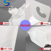 En stock 500ML 1L 5 litres d'eau pour boisson jus de fruit boisson liquide sac d'emballage en plastique pochette à bec verseur debout avec poignée