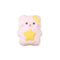 Peluche en forme d'ours caméléon, texture douce et tendre, parfaite pour soulager le stress, récupération lente et élastique.