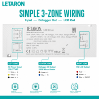 Alimentation à tension constante 150W 12V 24V pour éclairage de miroir de salle de bain 120-277VAC IP20 SELV Classe 2 Driver LED haute efficacité