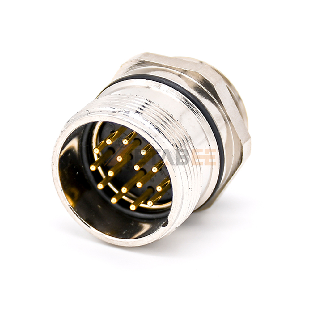 Male Straight Solder Cable Back Mount
