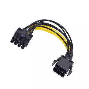 Adaptador de cable de alimentación de 6 pines a 8 pines para conector de extensión de fuente de alimentación de computadora - Product Image 4