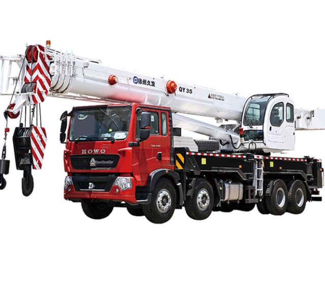 Cina Merek HOWO 35 Ton Hidrolik Truk Derek Crane