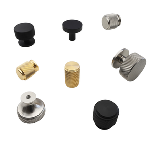 HK0052 Matt Black Aluminum Furniture Hardware Modern Style Brass Brass Nickel <strong>Door</strong> Cabinet Handle Kitchen Bedroom Drawer <strong>Knob</strong> - Product Image 2