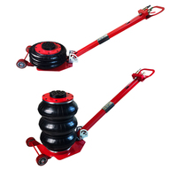 En stock : Cric pneumatique pliant 3T à triple chambre d'air, réglable, avec vessie gonflable, outil de réparation automobile