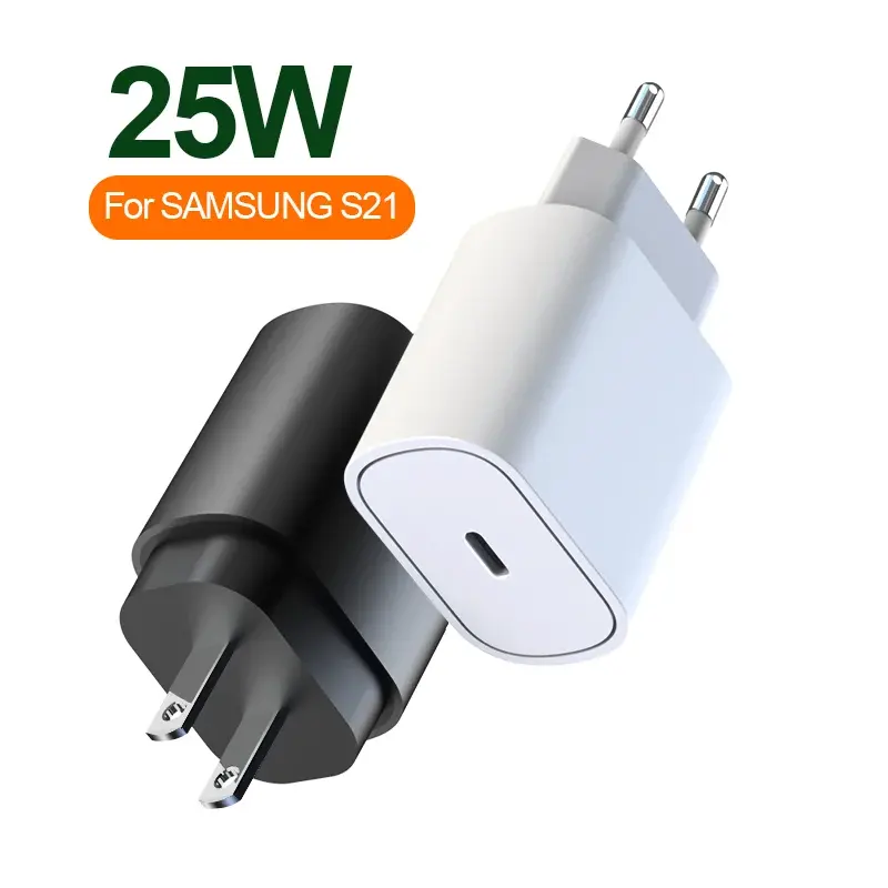 US plug 25W USB C chargeur rapide avec certification ETL pour samsung galaxy et montre intelligente