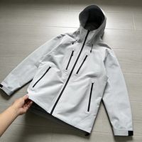 Veste de cyclisme imperméable pour homme, coupe-vent à capuche, entièrement thermosoudée, respirante, avec fermeture éclair