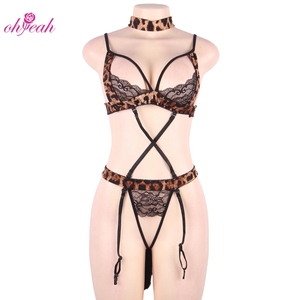 <span class=keywords><strong>Costumi</strong></span> <span class=keywords><strong>Erotici</strong></span> Trasparenti Leopardati in Pizzo, Lingerie Sexy in Nylon per Donna - Product Image 4