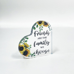 Acrylic Heart-Shaped Ornament Digital Printing Anniversary <b>Gift</b> For <b>Friends</b> And Family - Product Image 1