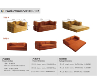 XTC Dreisitzer-Kompressionssofa Komfortables Weiches Bett Faltbares Design Couch-Bett Sofa für Wohnzimmer Gäste