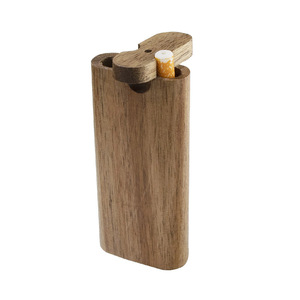 2022 New Arrival Custom Logo Smoking Pipe One Hitter Wood Mini Stash Smoking Box Wholesale Wood Dugout