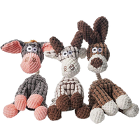 Jouet pour chien en peluche en forme d'âne, résistant aux morsures et pour le nettoyage des dents, jouet en peluche avec son BB