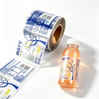 Étiquettes personnalisées transparentes pour bouteilles de jus, emballages de boissons, autocollants transparents en PET pour bouteilles de boissons