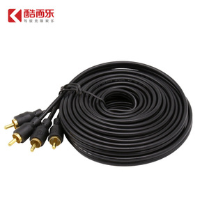 Câble RCA Kuerl 5M en Cuivre Sans Oxygène Mâle-Mâle pour Amplificateur Audio de Voiture, Gaine PVC, Blindage Tressé - Product Image 1
