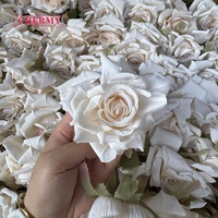DC344 Nouvelle rose artificielle en soie à 3 têtes, rose artificielle fuchsia poussiéreuse pour arrangement floral de mariage, centre de table, vente en gros