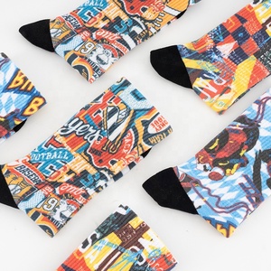 Graffiti Tường Thiết Kế Hip Hop Nghệ Thuật Mới Lạ Crew Vớ Giản Dị Vui Điên Ăn Mặc Vớ - Product Image 2