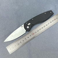 Couteau de poche 621AR Sharp à lame épaisse, manche G10 noir, couteau de camping, couteau de survie pliant à pointe tombante avec clip ceinture pour activités de plein air