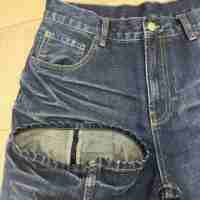 Jean en denim personnalisé, délavé effet neige/sel/monkey, 100% coton, taille mi-haute, coupe ample, coupe bootcut, style décontracté vintage, effet vieilli, été/automne/printemps