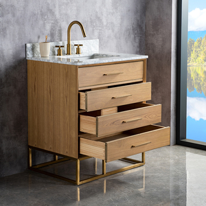 HOMEDEE Morden Solid Wood Used <strong>Bathroom</strong> Vanity <strong>Cabinets</strong> for <strong>Bathroom</strong> - Product Image 3