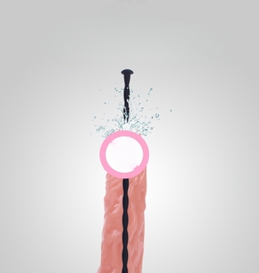 Volwassen seksspeeltje Zachte siliconen urethrale <span class=keywords><strong>plug</strong></span> voor mannen Flexibele sonde 100% waterdicht Intens spelen Climaxcontrole Zwart Wit - Product Image 2