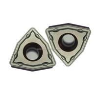 Plaquettes de tournage en carbure pour tour CNC, acier au tungstène, revêtement PVD CVD, outils de perçage haute dureté, modèle OEM WCMX030208-FN
