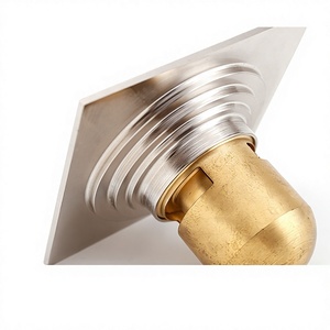 Siphon de sol carré moderne en laiton 120 mm, anti-odeur, écologique, électroplaqué, pour salle de bain, baignoire, hôtel - Product Image 6