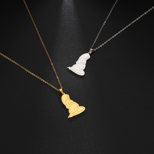 Collar <span class=keywords><strong>de</strong></span> acero inoxidable chapado en <span class=keywords><strong>oro</strong></span> <span class=keywords><strong>para</strong></span> mujer, colgante <span class=keywords><strong>para</strong></span> mamá y bebé, precio <span class=keywords><strong>de</strong></span> fábrica, venta al por mayor - Product Image 4