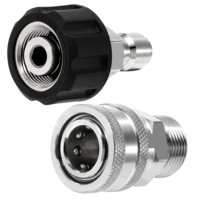 Haute efficacité en acier inoxydable 1/4 connexion rapide prise de courant prise outils de nettoyage de voiture-pistolet à eau accessoire de nettoyeur haute pression
