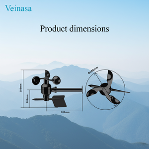 Veinasa-WSDS02 Sensor de Velocidad y Dirección del Viento de Aluminio Personalizable de 0-30m/s, Anemómetro RS485 para Estación Meteorológica, OEM ODM Veinasa-WS - Product Image 6