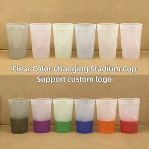 Prix de gros 8oz/12oz/16oz/20oz/22oz/32oz Coupe de stade en plastique durable empilable à couleur changeante avec logo personnalisé - Product Image 3
