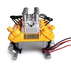 <span class=keywords><strong>RC</strong></span> Crawler Car Parts Yellow <span class=keywords><strong>V8</strong></span> Cubierta del motor Motor Hood Fan Radiador para/10 TRX4 - Product Image 1