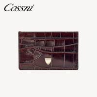 Cossni - Tarjetero de Piel de Serpiente al por Mayor, Minimalista, con Protección RFID, Personalizable con Logotipo, Unisex, para Tarjetas de Crédito
