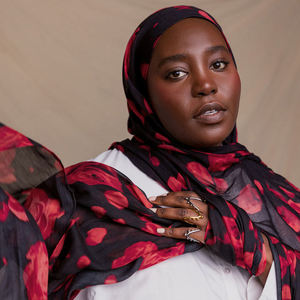 À la mode solide Polyester mousseline de soie foulard <span class=keywords><strong>nouveau</strong></span>-<span class=keywords><strong>né</strong></span> Veet châle Hijab Turban doux ethnique Tudung pour le printemps automne prière - Product Image 3