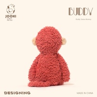 Peluche apaisante singe BUDDY, jouet en peluche super doux en polyester, unisexe
