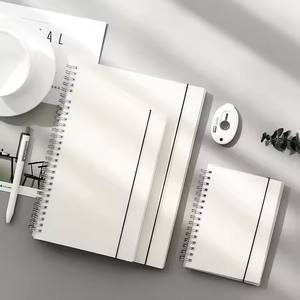 Stampa personalizzata bianco PVC copertina in plastica vuota a <span class=keywords><strong>spirale</strong></span> Notebook <span class=keywords><strong>con</strong></span> copertina trasparente per studenti ufficio cancelleria - Product Image 6