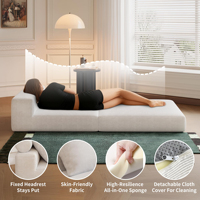 Canapé-lit moderne pliable avec oreillers et dossier en mousse haute densité pour chambre à coucher, appartement, dortoir, bureau à domicile
