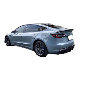 Kit de carrocería de ala de alerón para Tesla modelo <span class=keywords><strong>3</strong></span>, difusor trasero de fibra de carbono, estilo V, al mejor precio - Product Image 3