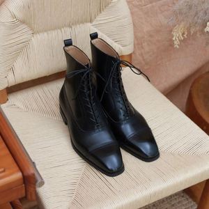 Botas Chelsea de Piel Genuina de Alta Calidad para Hombre, Diseño Slip-On con Punta Cuadrada, Estilo Otoñal - Product Image 6