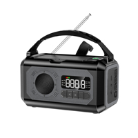 Radio d'urgence portable 12000mAh AM/FM/NOAA, radio météo solaire à manivelle, lampe torche, alarme SOS, batterie externe, lampe de lecture