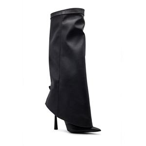 2024 dames luxe fait à la main de haute qualité concepteur personnalisé hiver bout pointu genou talon haut <span class=keywords><strong>jupe</strong></span> bord <span class=keywords><strong>bottes</strong></span> en <span class=keywords><strong>cuir</strong></span> pour les femmes - Product Image 2