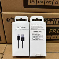 Kabel Data pengisian daya cepat, kabel Data pengisi daya Cepat USB Tipe C 1.5m 15W untuk Samsung Galaxy S8 + S9 + S10 + Note 8