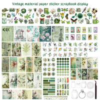 2025 Vintage esthétique Scrapbook Kit pour balle indésirable Journal papeterie grille cahier bricolage journalisation fournitures cahier